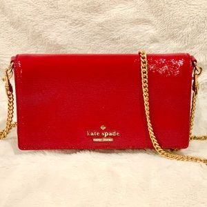 Kate Spade Red leather crossbody bag